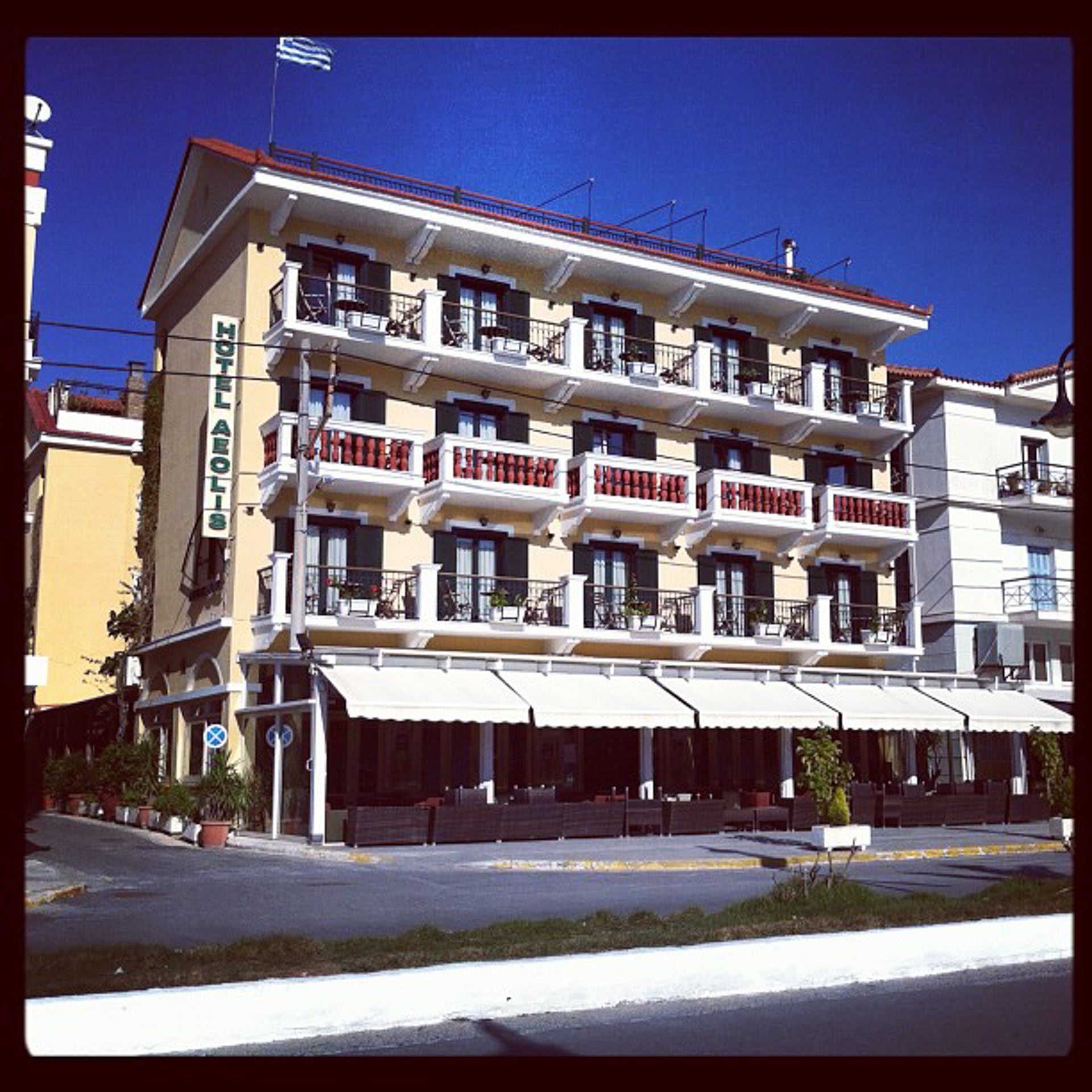 Griechenland Samos Hotel Aeolis Aussenansicht