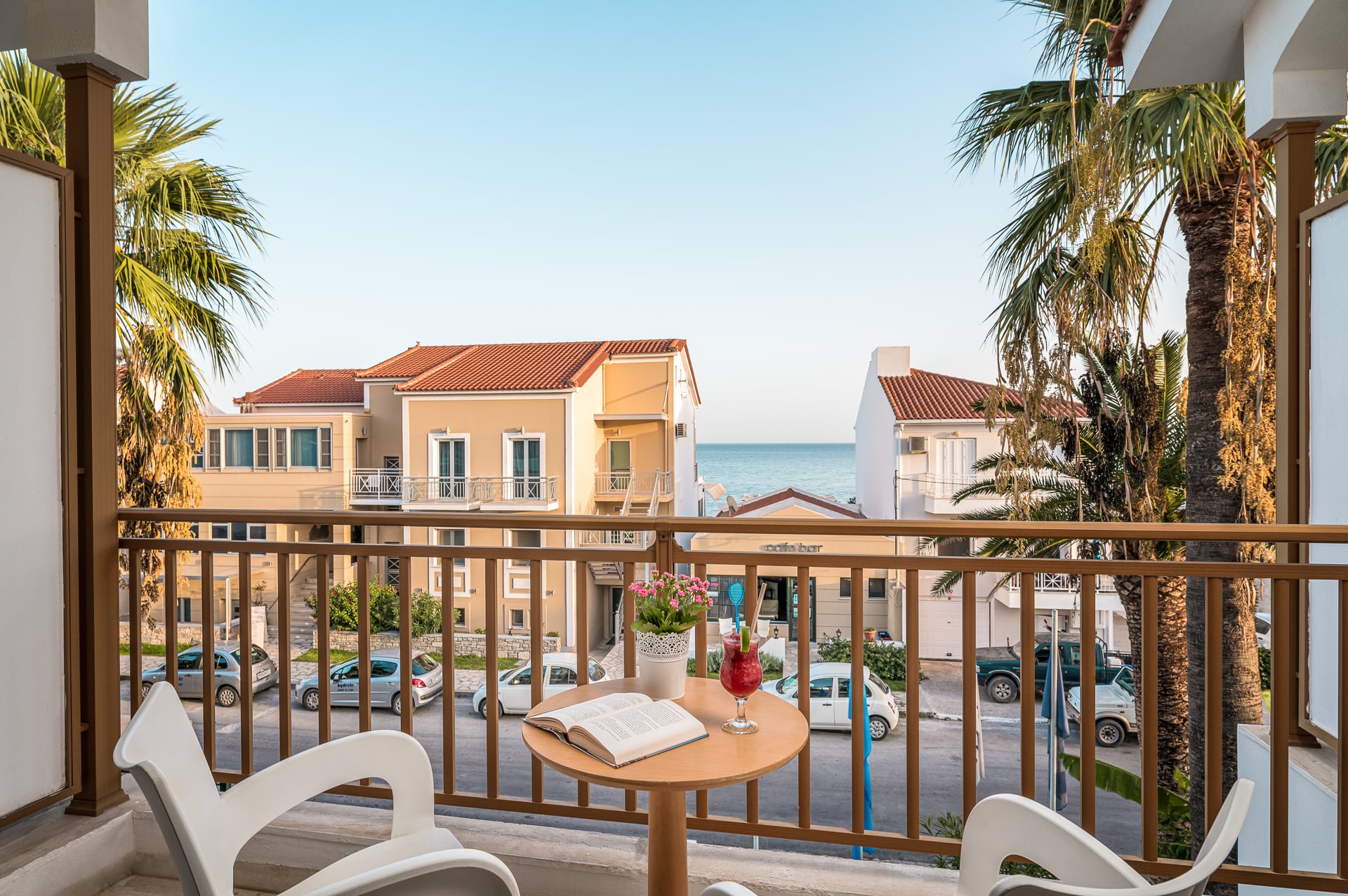 Griechenland Samos Hotel Hydrele Beach Balkon