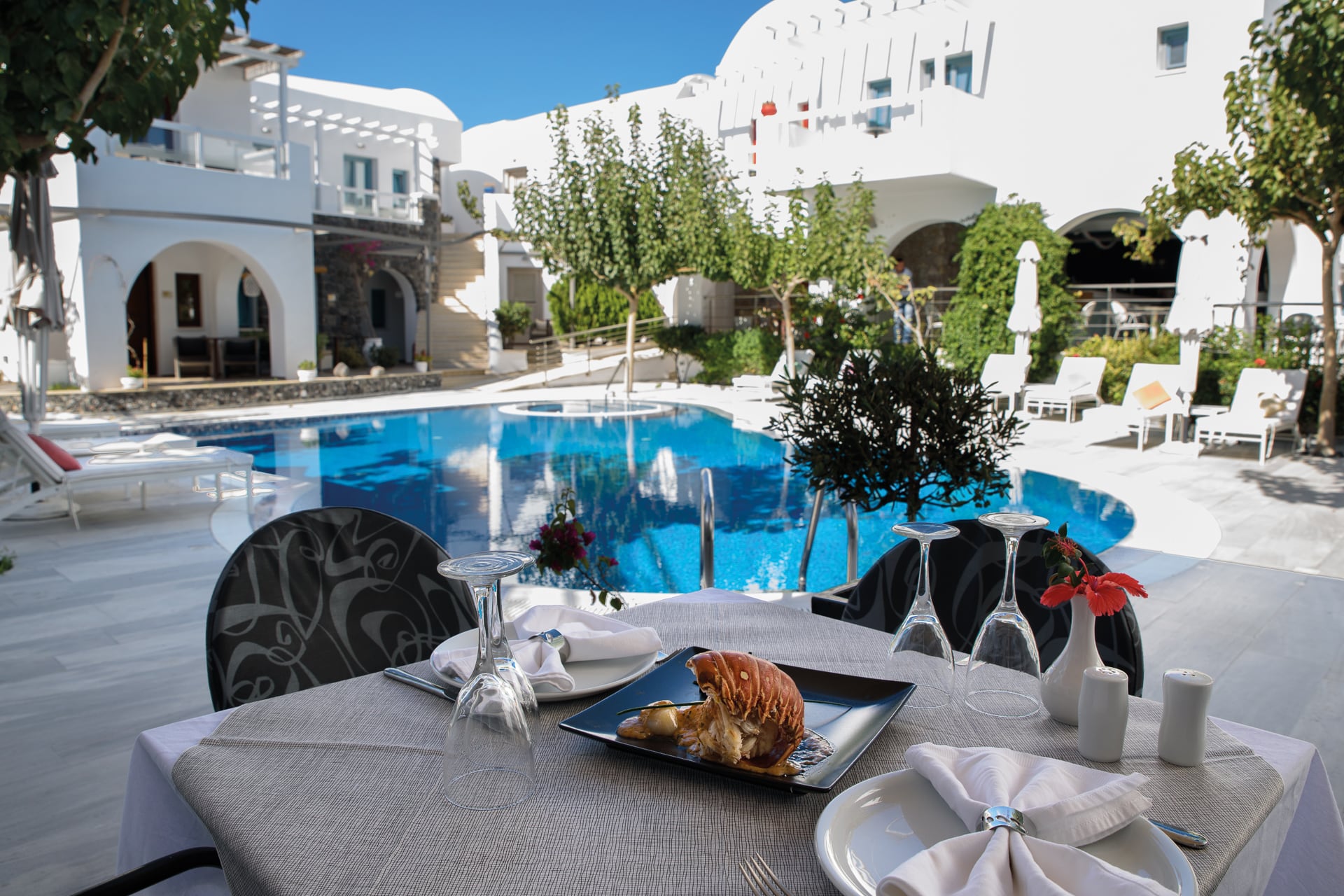 Griechenland Santorin Hotel La Mer Pool