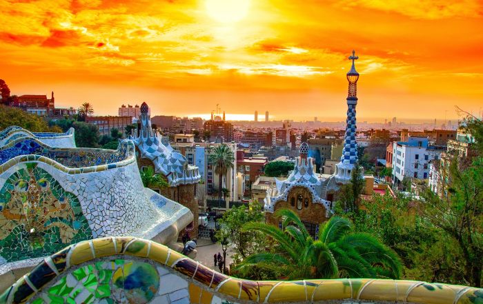 Park Guell in Barcelona, Spanien